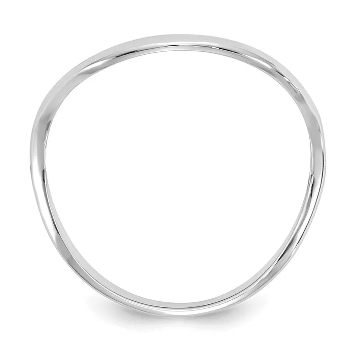 Goldia Rings 14K White Gold Polished Wave Fashion Thumb Ring