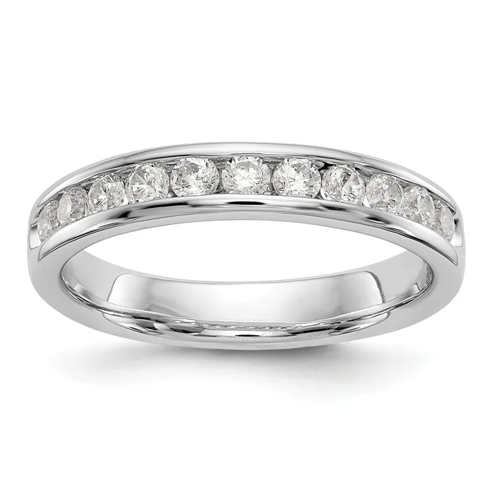 Goldia Rings 14k White Gold True Origin Lab Grown SIVS Near Colorless 12 Ct Round Diamond Mens Channel Band Ring Goldia Rings 14k White Gold True Origin Lab Grown SIVS Near Colorless 12 Ct Round Diamond Mens Channel Band Ring