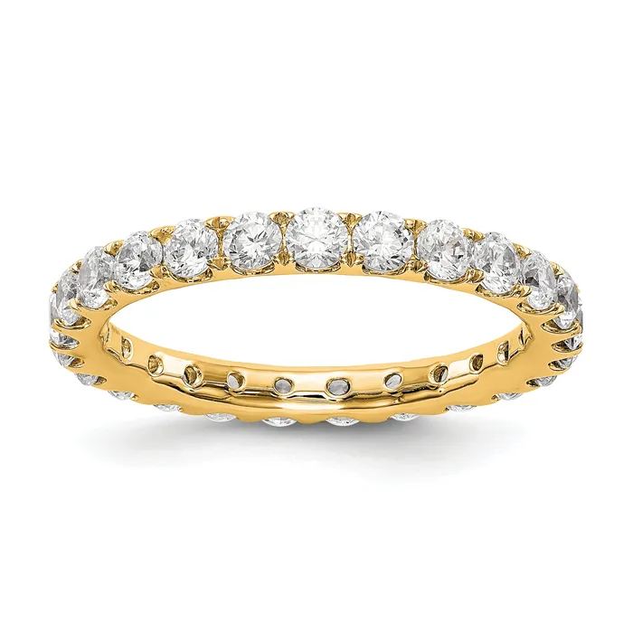 Goldia Rings 14k Yellow Gold 1 12 Ct Lab Grown Diamond VSSI G Shared Prong Eternity Band Ring Goldia Rings 14k Yellow Gold 1 12 Ct Lab Grown Diamond VSSI G Shared Prong Eternity Band Ring
