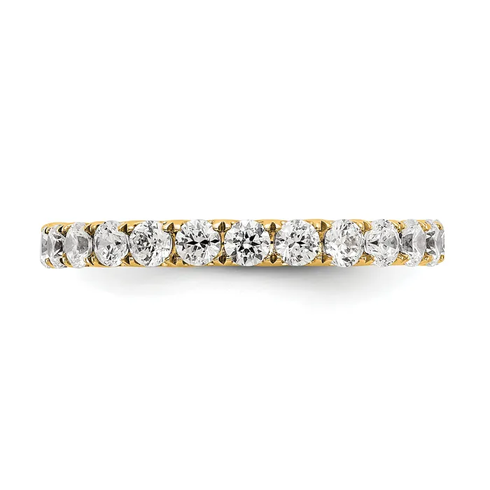 Goldia Rings 14k Yellow Gold 1 12 Ct Lab Grown Diamond VSSI G Shared Prong Eternity Band Ring