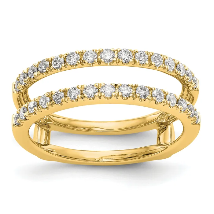 Goldia Rings 14k Yellow Gold 12 Ct Lab Grown Diamond VSSI G Ring Guard