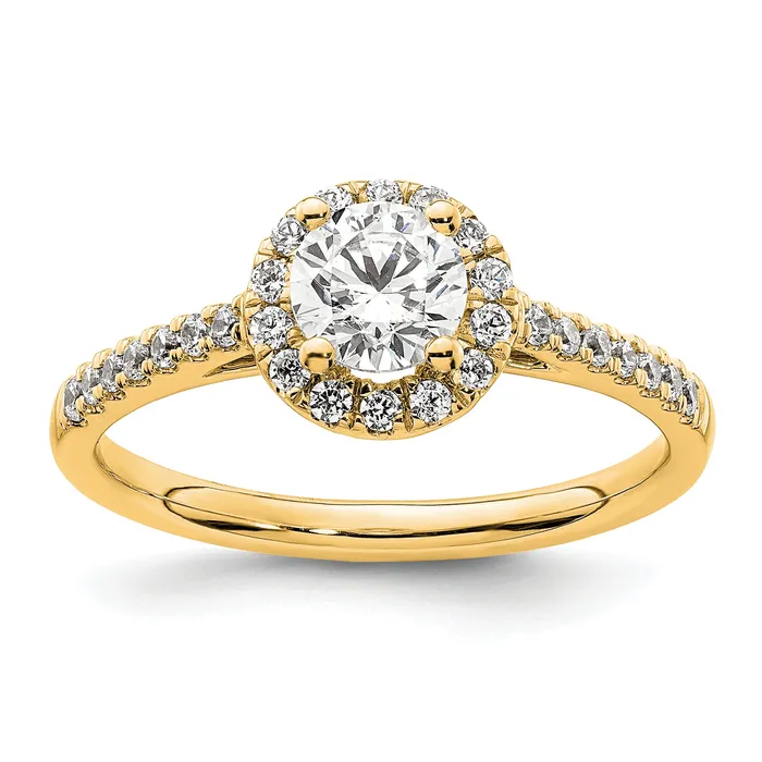 Goldia Rings 14k Yellow Gold 34 Ct Lab Grown Diamond VSSI G Halo Engagement Ring Goldia Rings 14k Yellow Gold 34 Ct Lab Grown Diamond VSSI G Halo Engagement Ring