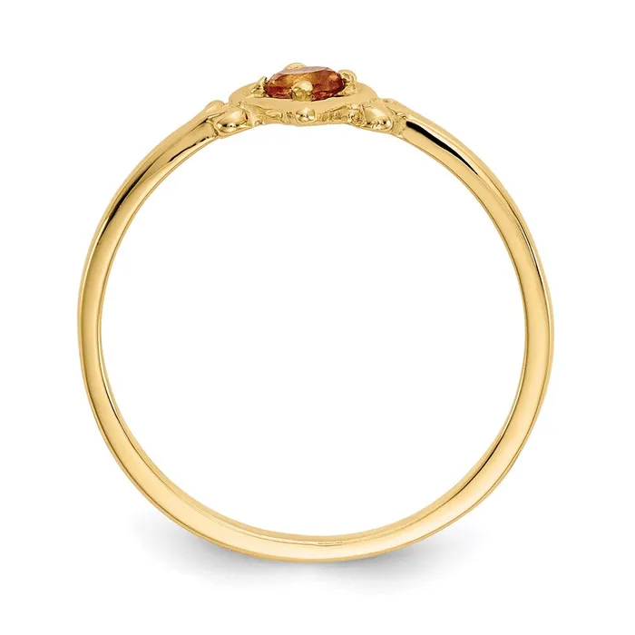 Goldia Rings 14K Yellow Gold Citrine Birthstone Heart Ring