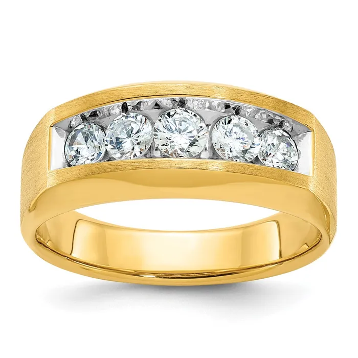 Goldia Rings 14k Yellow Gold Mens Satin Finish Diamond Ring Mounting Goldia Rings 14k Yellow Gold Mens Satin Finish Diamond Ring Mounting