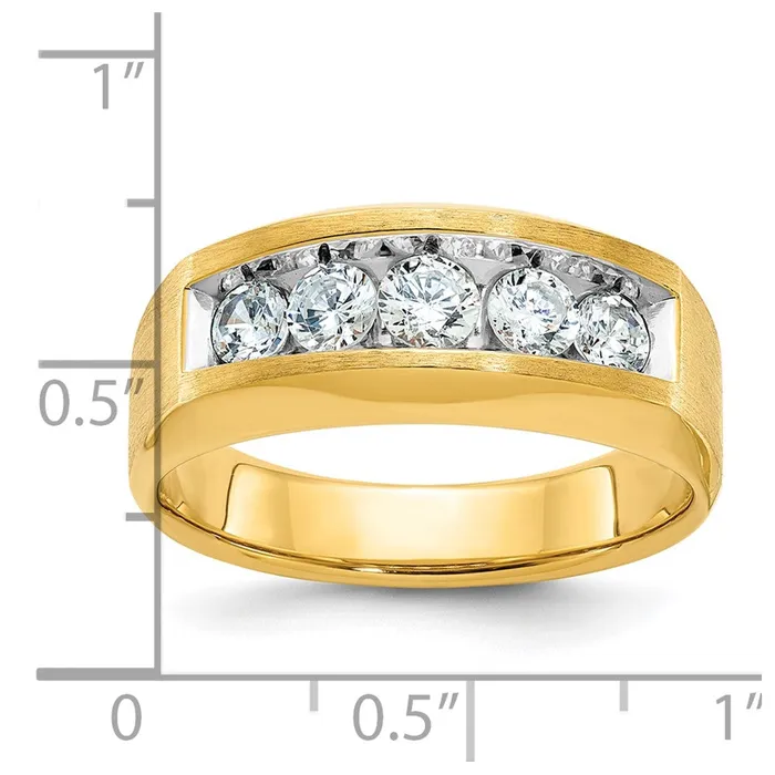 Goldia Rings 14k Yellow Gold Mens Satin Finish Diamond Ring Mounting