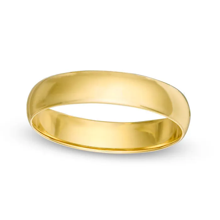 Goldia Rings Ladies 40mm Wedding Band in Solid 10K Yellow Gold