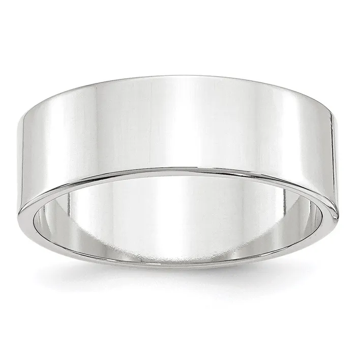 Goldia Rings Solid 10K White Gold 7mm Light Weight Flat MensWomens Wedding Band Ring Size 55 Goldia Rings Solid 10K White Gold 7mm Light Weight Flat MensWomens Wedding Band Ring Size 55