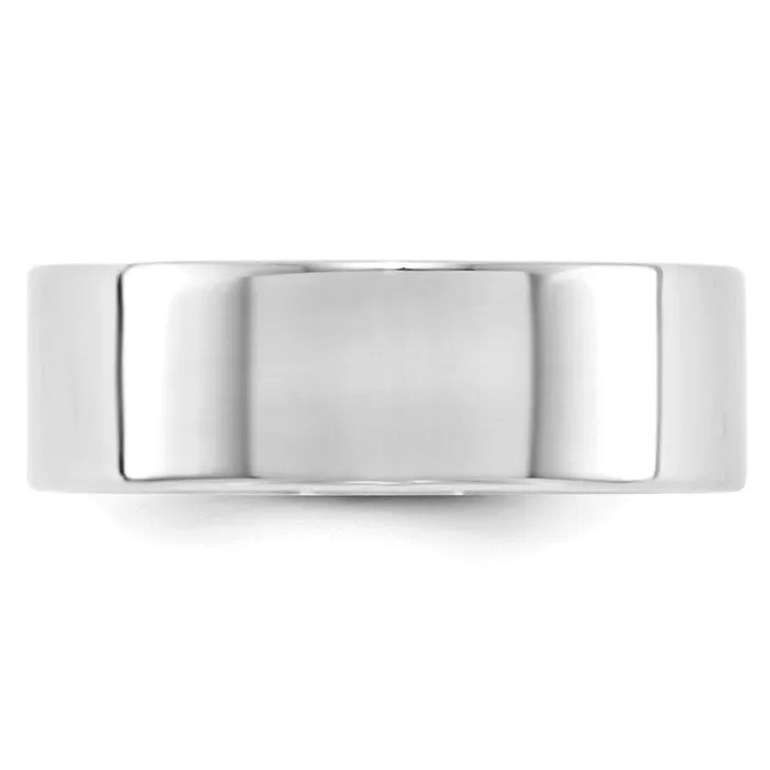 Goldia Rings Solid 10K White Gold 7mm Light Weight Flat MensWomens Wedding Band Ring Size 55 Goldia Rings Solid 10K White Gold 7mm Light Weight Flat MensWomens Wedding Band Ring Size 55