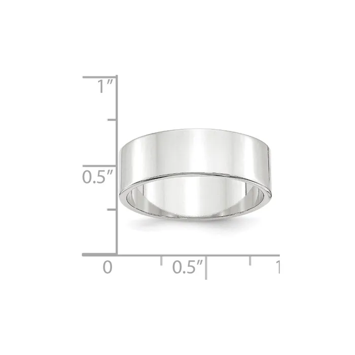 Goldia Rings Solid 10K White Gold 7mm Light Weight Flat MensWomens Wedding Band Ring Size 55 Goldia Rings Solid 10K White Gold 7mm Light Weight Flat MensWomens Wedding Band Ring Size 55