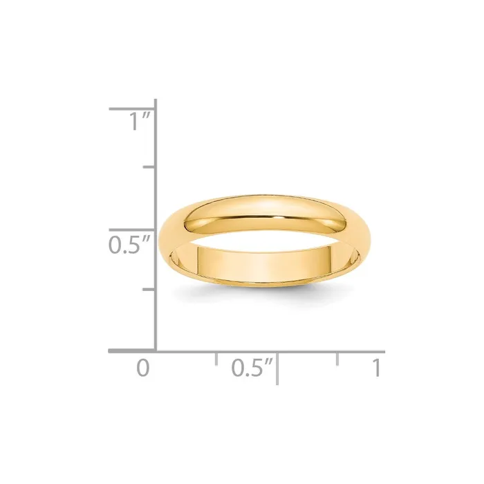 Goldia Rings Solid 10K Yellow Gold 4mm Half Round MensWomens Wedding Band Ring Size 14 Goldia Rings Solid 10K Yellow Gold 4mm Half Round MensWomens Wedding Band Ring Size 14