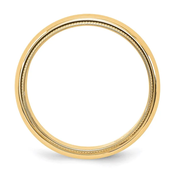 Goldia Rings Solid 10K Yellow Gold 5mm Milgrain HalfRound Wedding MensWomens Wedding Band Ring Size 7 Goldia Rings Solid 10K Yellow Gold 5mm Milgrain HalfRound Wedding MensWomens Wedding Band Ring Size 7