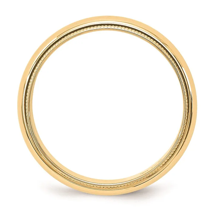 Goldia Rings Solid 10K Yellow Gold 5mm Milgrain HalfRound Wedding MensWomens Wedding Band Ring Size 7 Goldia Rings Solid 10K Yellow Gold 5mm Milgrain HalfRound Wedding MensWomens Wedding Band Ring Size 7