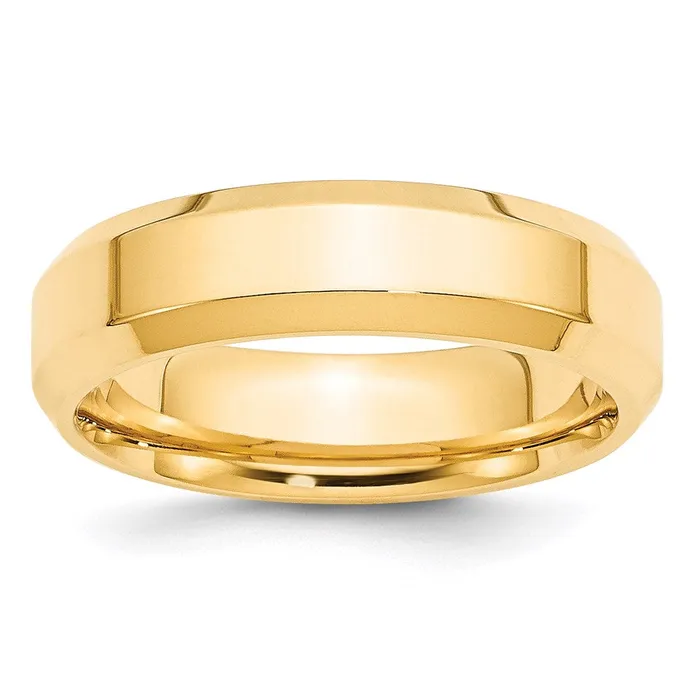 Goldia Rings Solid 10K Yellow Gold 6mm Bevel Edge Comfort Fit MensWomens Wedding Band Ring Size 55 Goldia Rings Solid 10K Yellow Gold 6mm Bevel Edge Comfort Fit MensWomens Wedding Band Ring Size 55