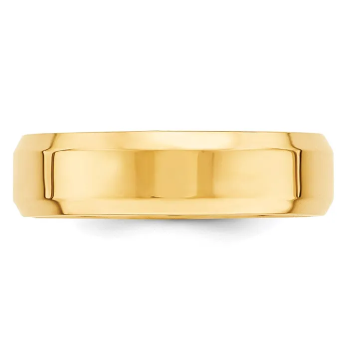 Goldia Rings Solid 10K Yellow Gold 6mm Bevel Edge Comfort Fit MensWomens Wedding Band Ring Size 55 Goldia Rings Solid 10K Yellow Gold 6mm Bevel Edge Comfort Fit MensWomens Wedding Band Ring Size 55