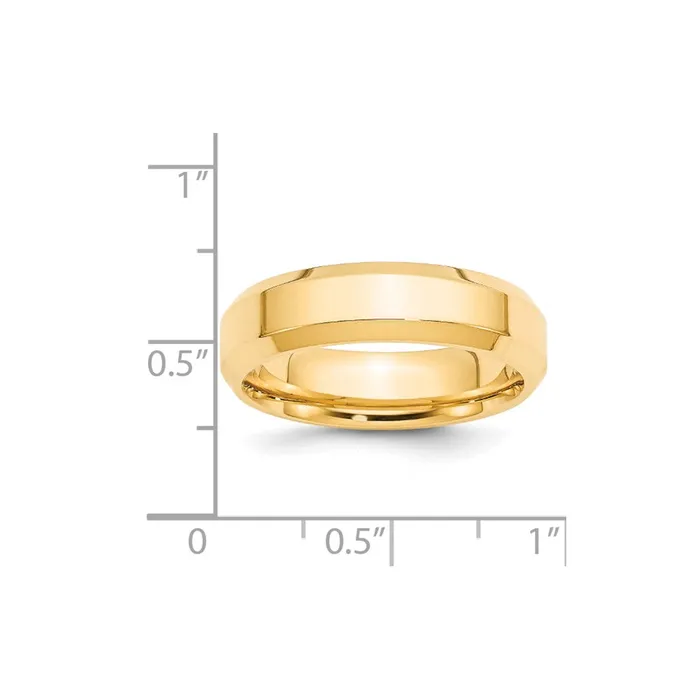 Goldia Rings Solid 10K Yellow Gold 6mm Bevel Edge Comfort Fit MensWomens Wedding Band Ring Size 55 Goldia Rings Solid 10K Yellow Gold 6mm Bevel Edge Comfort Fit MensWomens Wedding Band Ring Size 55