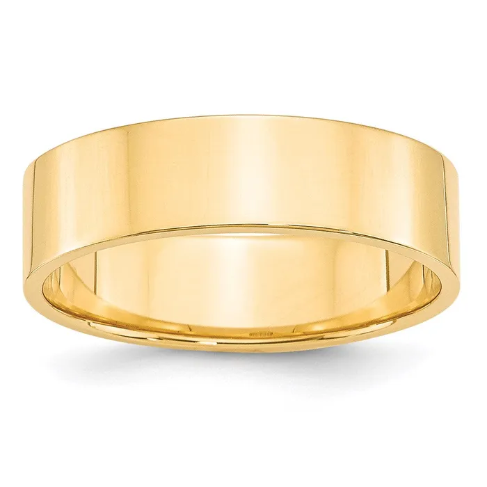 Goldia Rings Solid 10K Yellow Gold 6mm Light Weight Flat MensWomens Wedding Band Ring Size 105 Goldia Rings Solid 10K Yellow Gold 6mm Light Weight Flat MensWomens Wedding Band Ring Size 105