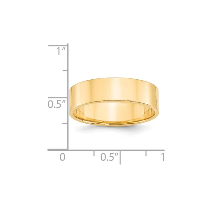 Goldia Rings Solid 10K Yellow Gold 6mm Light Weight Flat MensWomens Wedding Band Ring Size 105 Goldia Rings Solid 10K Yellow Gold 6mm Light Weight Flat MensWomens Wedding Band Ring Size 105