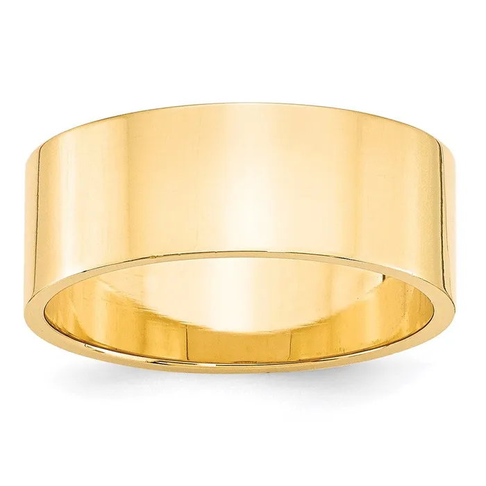 Goldia Rings Solid 10K Yellow Gold 8mm Light Weight Flat MensWomens Wedding Band Ring Size 105 Goldia Rings Solid 10K Yellow Gold 8mm Light Weight Flat MensWomens Wedding Band Ring Size 105