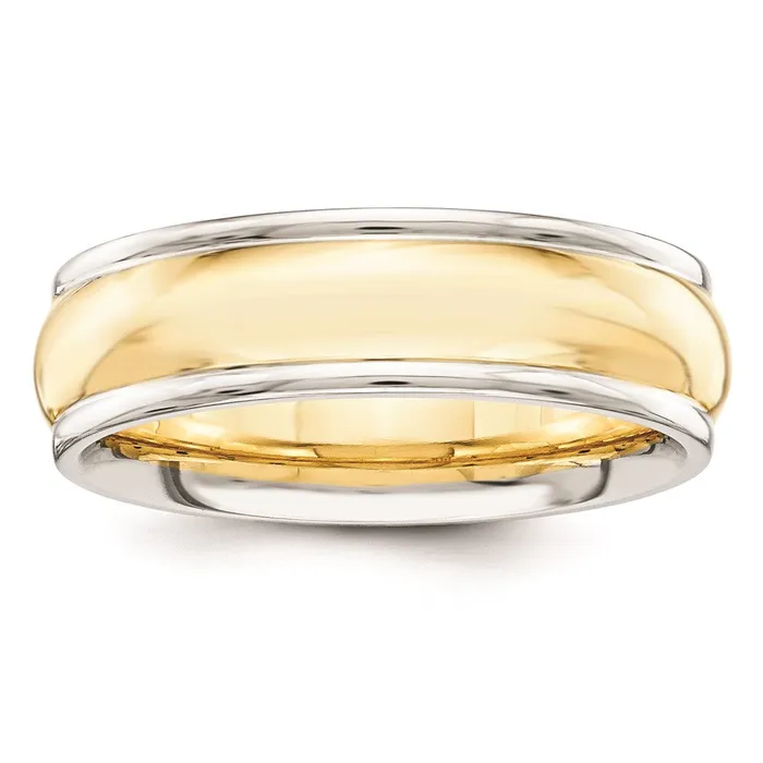Goldia Rings Solid 10K Yellow Gold TwoTone 6mm Domed Size 10 Wedding MensWomens Wedding Band Ring Goldia Rings Solid 10K Yellow Gold TwoTone 6mm Domed Size 10 Wedding MensWomens Wedding Band Ring