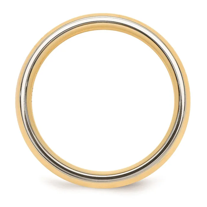 Goldia Rings Solid 10K Yellow Gold TwoTone 6mm Domed Size 10 Wedding MensWomens Wedding Band Ring Goldia Rings Solid 10K Yellow Gold TwoTone 6mm Domed Size 10 Wedding MensWomens Wedding Band Ring
