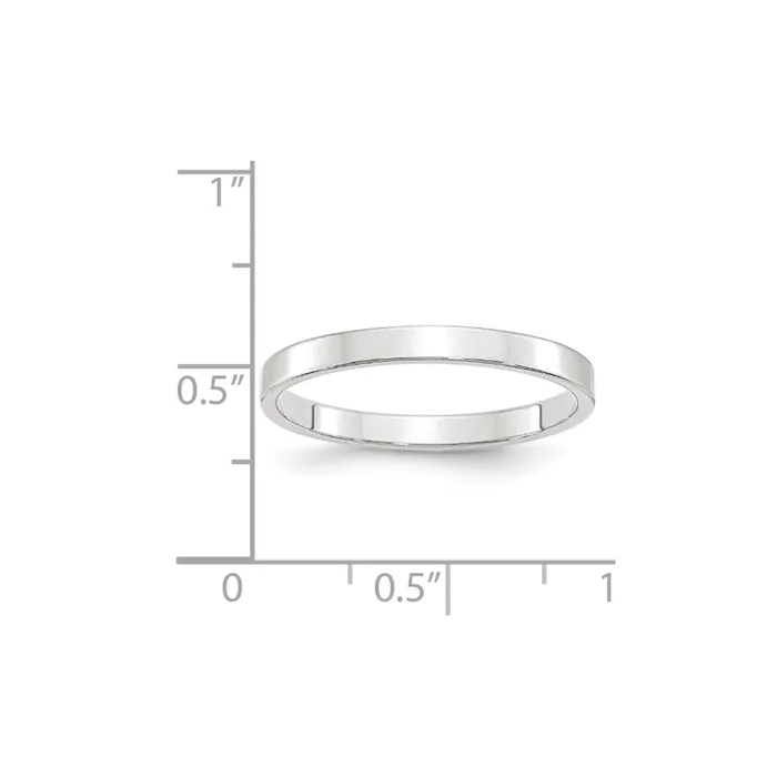 Goldia Rings Solid 14K White Gold 25mm Light Weight Flat MensWomens Wedding Band Ring Size 65 Goldia Rings Solid 14K White Gold 25mm Light Weight Flat MensWomens Wedding Band Ring Size 65