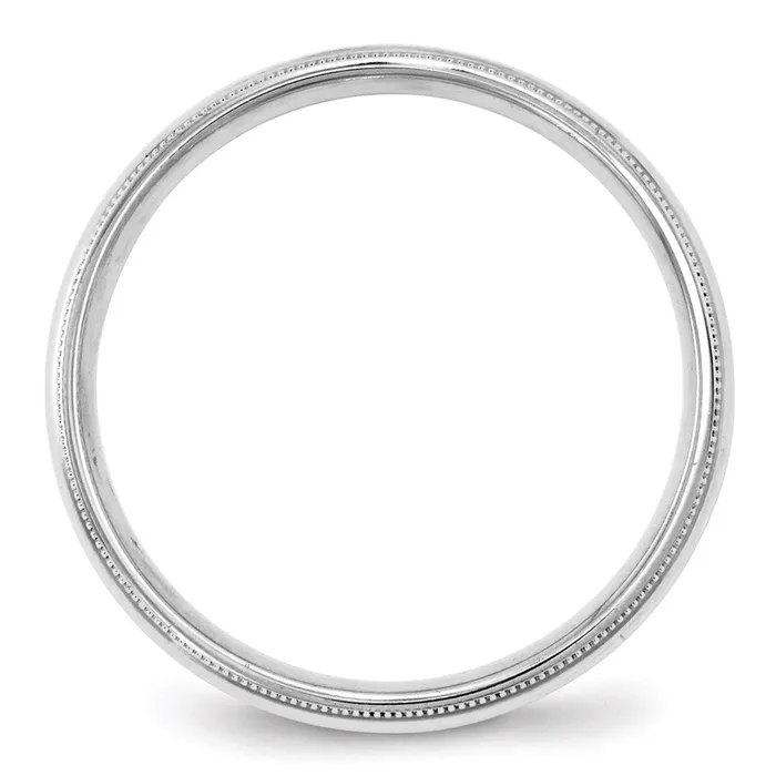 Goldia Rings Solid 14K White Gold 4mm Milgrain Comfort Fit MensWomens Wedding Band Ring Size 10 Goldia Rings Solid 14K White Gold 4mm Milgrain Comfort Fit MensWomens Wedding Band Ring Size 10