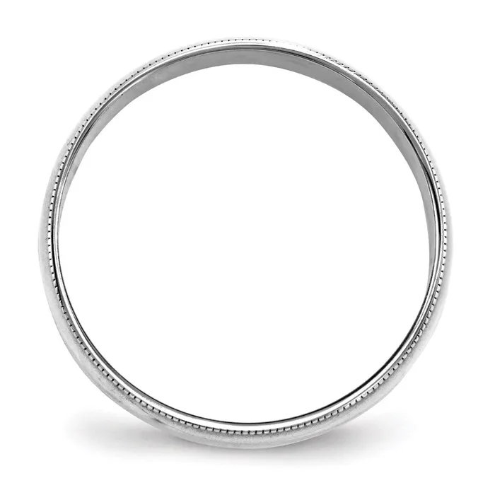 Goldia Rings Solid 14K White Gold 6mm Light Weight Milgrain Half Round MensWomens Wedding Band Ring Size 95 Goldia Rings Solid 14K White Gold 6mm Light Weight Milgrain Half Round MensWomens Wedding Band Ring Size 95