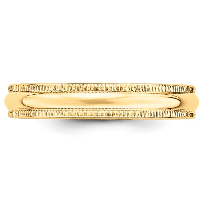 Goldia Rings Solid 14K Yellow Gold 4mm Milgrain HalfRound Wedding MensWomens Wedding Band Ring Size 12 Goldia Rings Solid 14K Yellow Gold 4mm Milgrain HalfRound Wedding MensWomens Wedding Band Ring Size 12