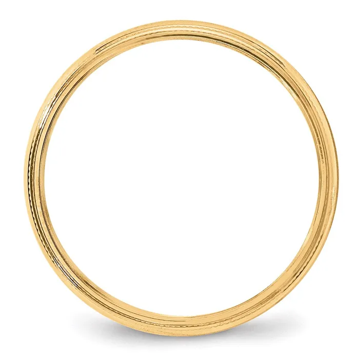 Goldia Rings Solid 14K Yellow Gold 4mm Milgrain HalfRound Wedding MensWomens Wedding Band Ring Size 75 Goldia Rings Solid 14K Yellow Gold 4mm Milgrain HalfRound Wedding MensWomens Wedding Band Ring Size 75