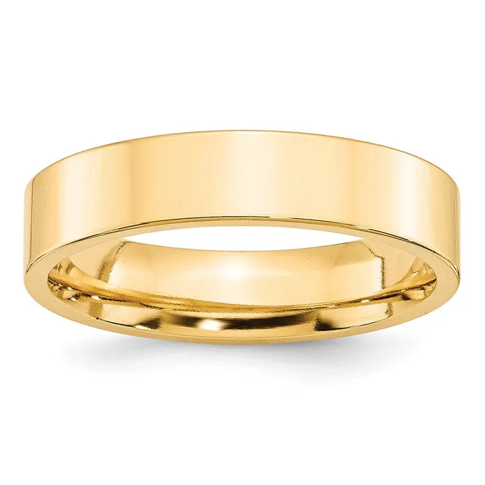 Goldia Rings Solid 14K Yellow Gold 5mm Standard Flat Comfort Fit MensWomens Wedding Band Ring Size 12 Goldia Rings Solid 14K Yellow Gold 5mm Standard Flat Comfort Fit MensWomens Wedding Band Ring Size 12