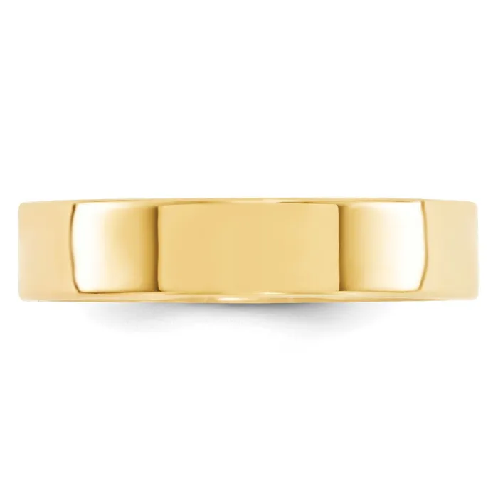 Goldia Rings Solid 14K Yellow Gold 5mm Standard Flat Comfort Fit MensWomens Wedding Band Ring Size 12 Goldia Rings Solid 14K Yellow Gold 5mm Standard Flat Comfort Fit MensWomens Wedding Band Ring Size 12