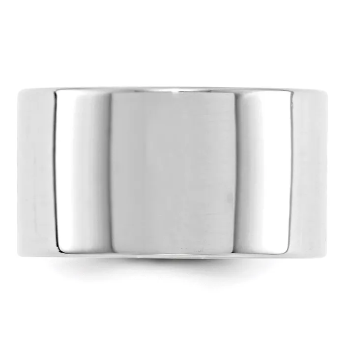 Goldia Rings Solid 18K White Gold 12mm Light Weight Flat MensWomens Wedding Band Ring Size 115 Goldia Rings Solid 18K White Gold 12mm Light Weight Flat MensWomens Wedding Band Ring Size 115