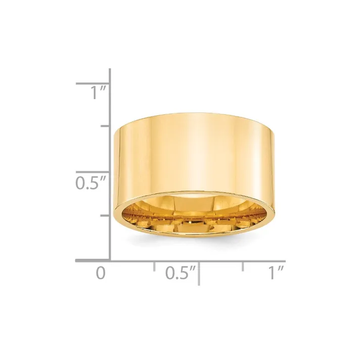Goldia Rings Solid 18K Yellow Gold 12mm Standard Flat Comfort Fit MensWomens Wedding Band Ring Size 65 Goldia Rings Solid 18K Yellow Gold 12mm Standard Flat Comfort Fit MensWomens Wedding Band Ring Size 65