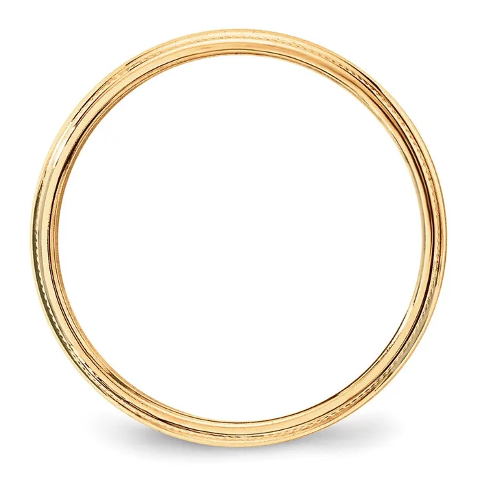 Goldia Rings Solid 18K Yellow Gold 3mm Light Weight Milgrain Half Round MensWomens Wedding Band Ring Size 7 Goldia Rings Solid 18K Yellow Gold 3mm Light Weight Milgrain Half Round MensWomens Wedding Band Ring Size 7