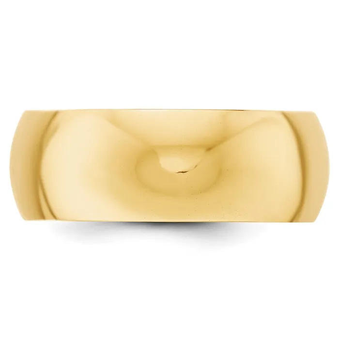 Goldia Rings Solid 18K Yellow Gold 8mm HalfRound Wedding MensWomens Wedding Band Ring Size 9 Goldia Rings Solid 18K Yellow Gold 8mm HalfRound Wedding MensWomens Wedding Band Ring Size 9