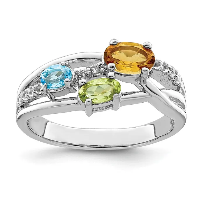 Goldia Rings Sterling Silver RHplated 109tw CIPELSBTWT Ring