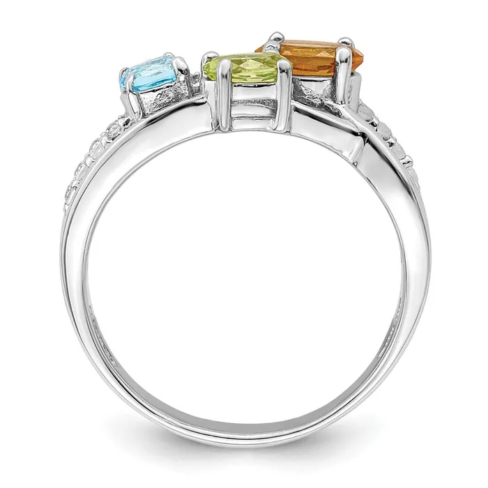 Goldia Rings Sterling Silver RHplated 109tw CIPELSBTWT Ring
