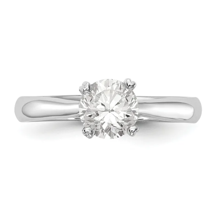 Goldia Rings True Origin 14k White Gold 1 Ct Certified Lab Grown Diamond VSSI G Round Solitaire Engagement Ring