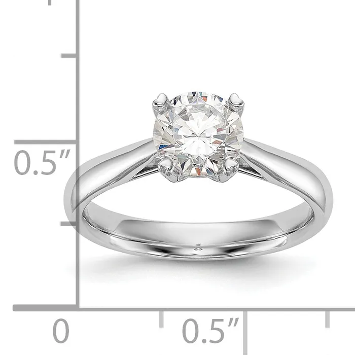 Goldia Rings True Origin 14k White Gold 1 Ct Certified Lab Grown Diamond VSSI G Round Solitaire Engagement Ring