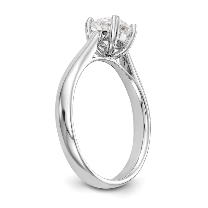 Goldia Rings True Origin 14k White Gold 1 Ct Certified Lab Grown Diamond VSSI G Round Solitaire Engagement Ring