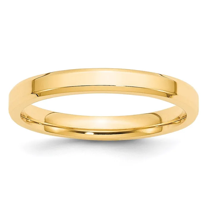 Goldia Solid 10K Yellow Gold 3mm Bevel Edge Comfort Fit MensWomens Wedding Band Ring Size 75 Rings Goldia Solid 10K Yellow Gold 3mm Bevel Edge Comfort Fit MensWomens Wedding Band Ring Size 75 Rings