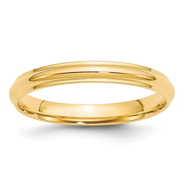 Goldia Solid 18K Yellow Gold 3mm Half Round with Edge MensWomens Wedding Band Ring Size 125 Rings Goldia Solid 18K Yellow Gold 3mm Half Round with Edge MensWomens Wedding Band Ring Size 125 Rings