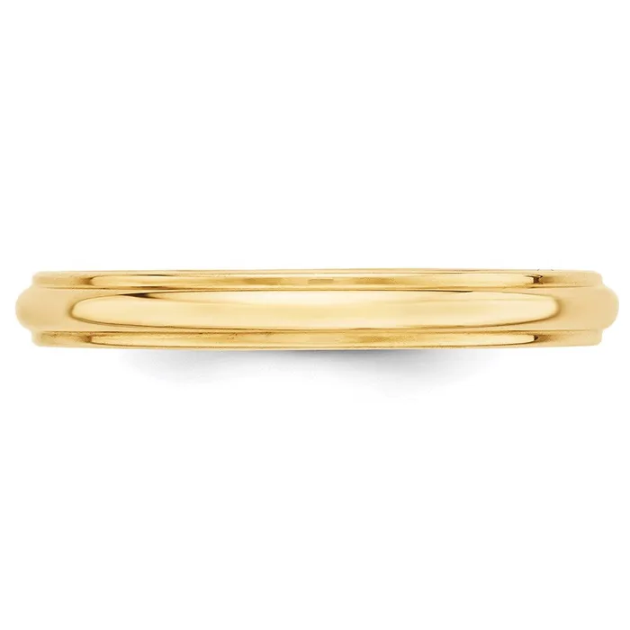 Goldia Solid 18K Yellow Gold 3mm Half Round with Edge MensWomens Wedding Band Ring Size 125 Rings Goldia Solid 18K Yellow Gold 3mm Half Round with Edge MensWomens Wedding Band Ring Size 125 Rings