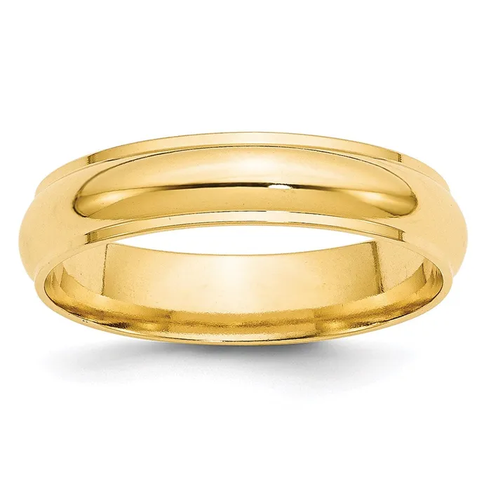 Goldia Solid 18K Yellow Gold 5mm Half Round with Edge MensWomens Wedding Band Ring Size 6 Rings Goldia Solid 18K Yellow Gold 5mm Half Round with Edge MensWomens Wedding Band Ring Size 6 Rings