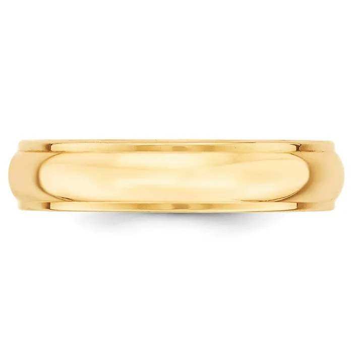 Goldia Solid 18K Yellow Gold 5mm Half Round with Edge MensWomens Wedding Band Ring Size 6 Rings Goldia Solid 18K Yellow Gold 5mm Half Round with Edge MensWomens Wedding Band Ring Size 6 Rings