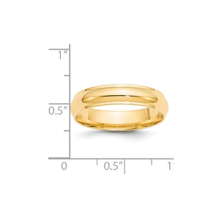 Goldia Solid 18K Yellow Gold 5mm Half Round with Edge MensWomens Wedding Band Ring Size 6 Rings Goldia Solid 18K Yellow Gold 5mm Half Round with Edge MensWomens Wedding Band Ring Size 6 Rings