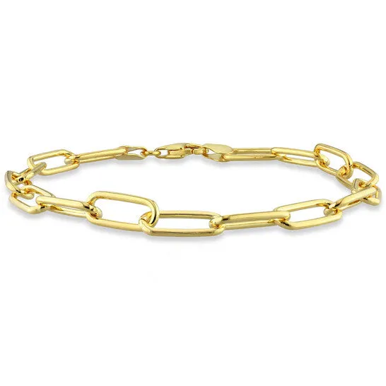 JMS always Bracelets Original AMOUR 6mm Paperclip Chain Bracelet In Yellow Plated Sterling Silver 75 In JMS always Bracelets Original AMOUR 6mm Paperclip Chain Bracelet In Yellow Plated Sterling Silver 75 In