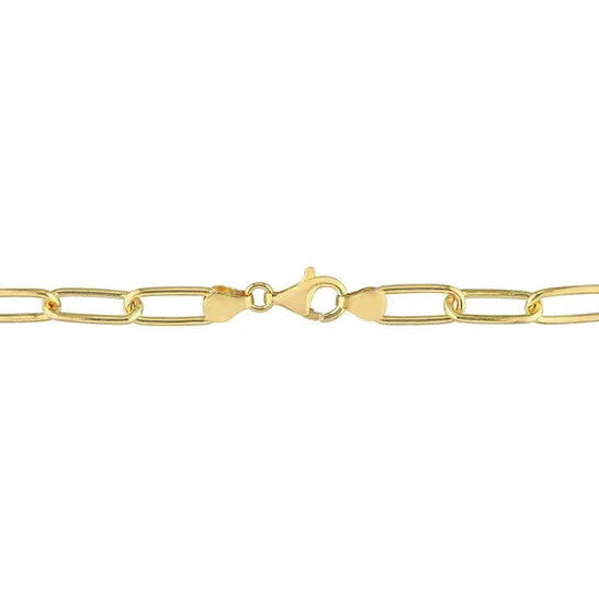 JMS always Bracelets Original AMOUR 6mm Paperclip Chain Bracelet In Yellow Plated Sterling Silver 75 In JMS always Bracelets Original AMOUR 6mm Paperclip Chain Bracelet In Yellow Plated Sterling Silver 75 In