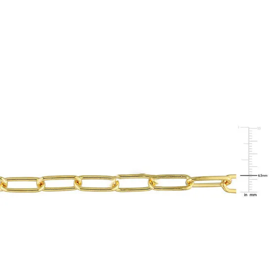 JMS always Bracelets Original AMOUR 6mm Paperclip Chain Bracelet In Yellow Plated Sterling Silver 75 In JMS always Bracelets Original AMOUR 6mm Paperclip Chain Bracelet In Yellow Plated Sterling Silver 75 In