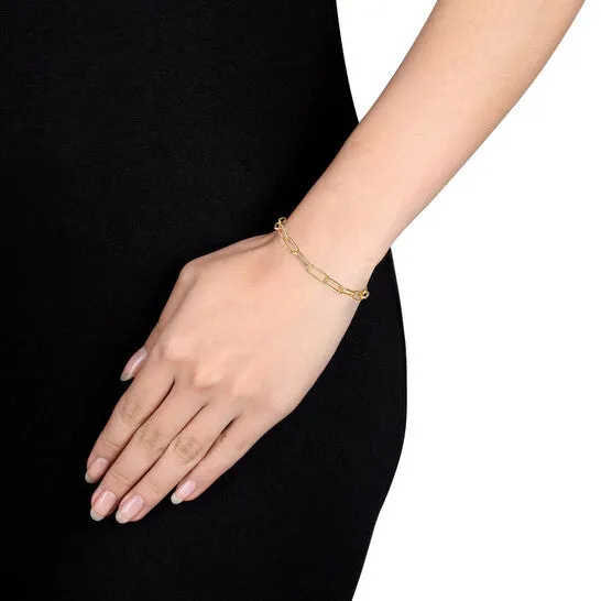 JMS always Bracelets Original AMOUR 6mm Paperclip Chain Bracelet In Yellow Plated Sterling Silver 75 In JMS always Bracelets Original AMOUR 6mm Paperclip Chain Bracelet In Yellow Plated Sterling Silver 75 In